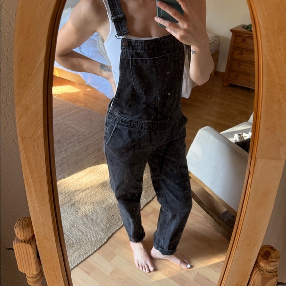 ASOS Black Denim Overalls - Picture 1 of 3